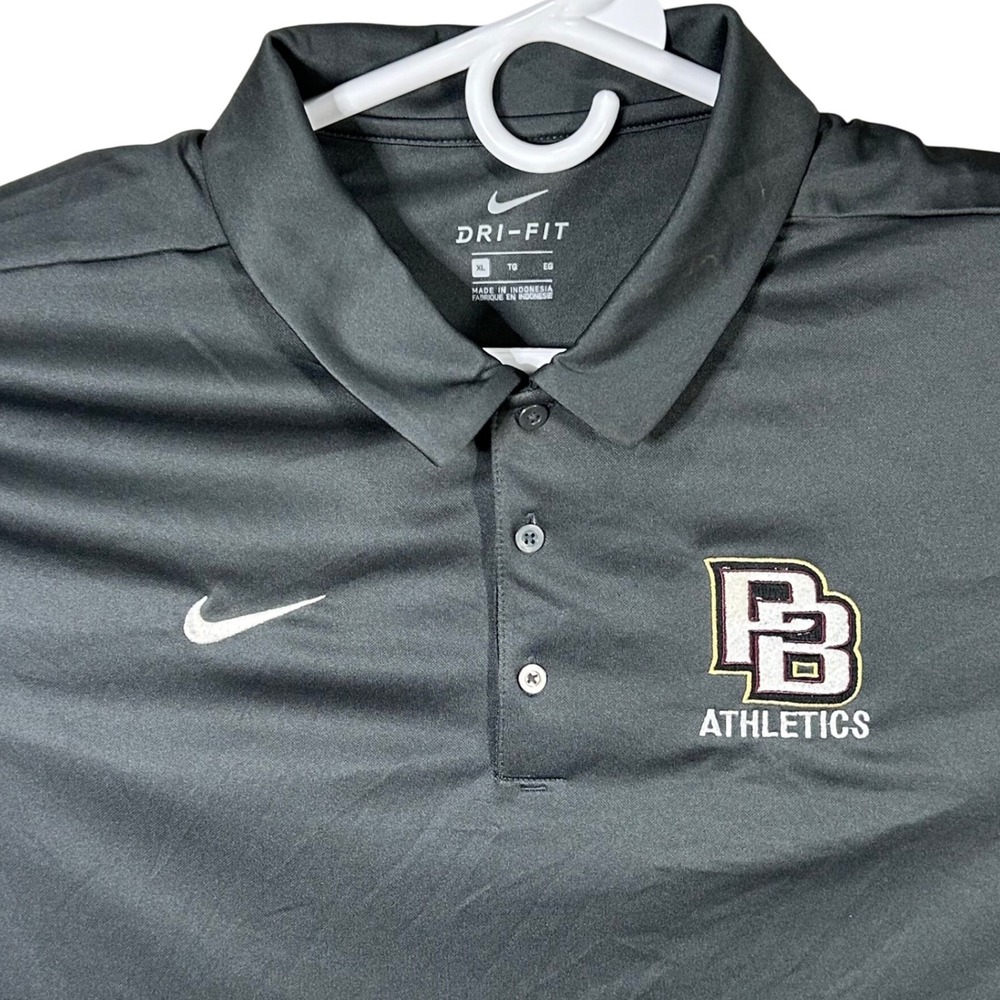 Nike Dri-FIT PB Athletics Mens XL Gray Polo Shirt Short Sleeve Dry Fit Brand New